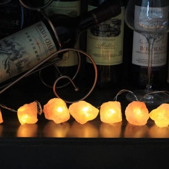 Himalayan Salt Rock String Lights Natural Hand Carved Salt Crystal LED Fairy NEW - Picture 7 of 12